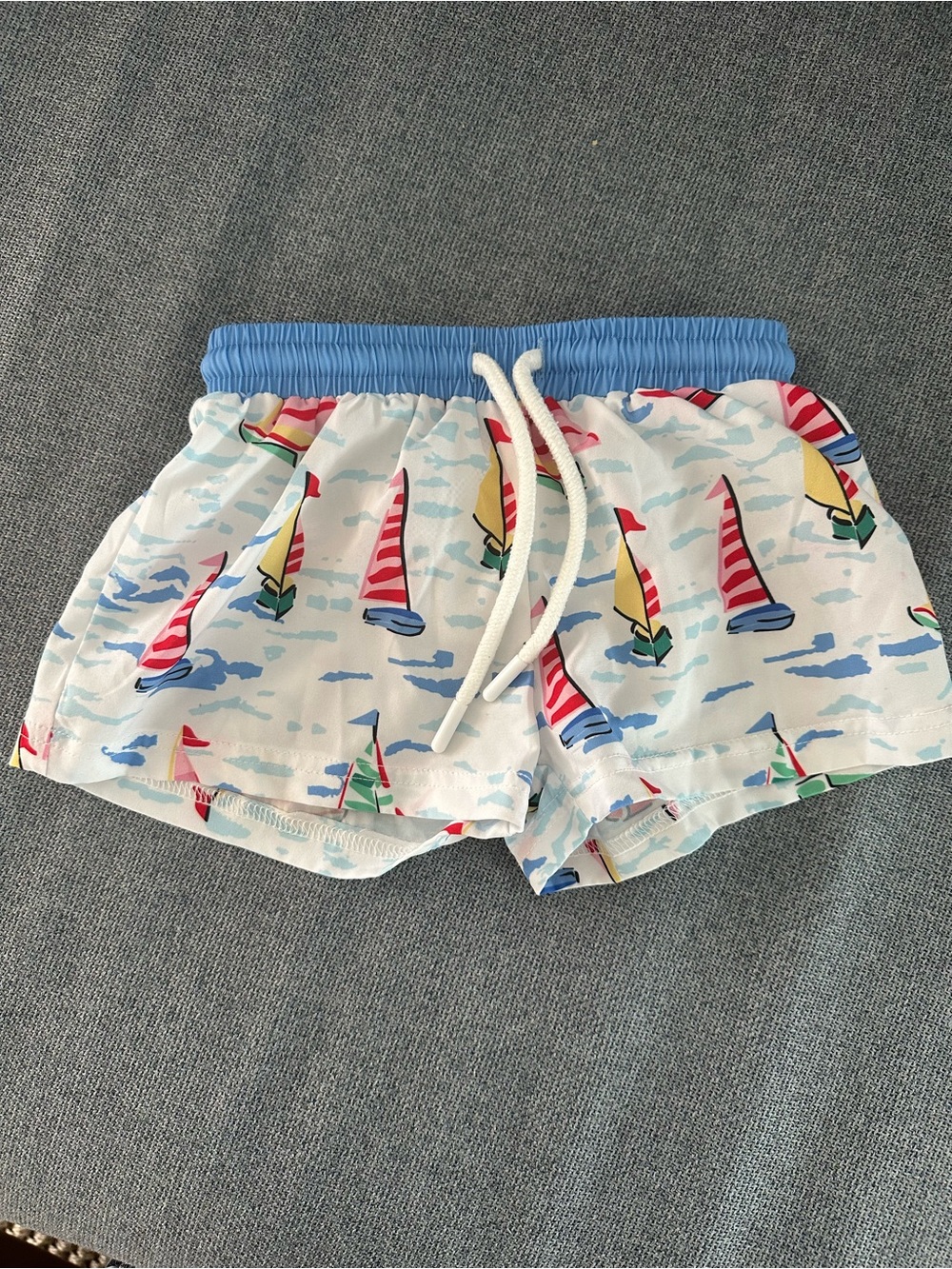 Classic Whimsy Watercolor Sailboat Swim Trunks